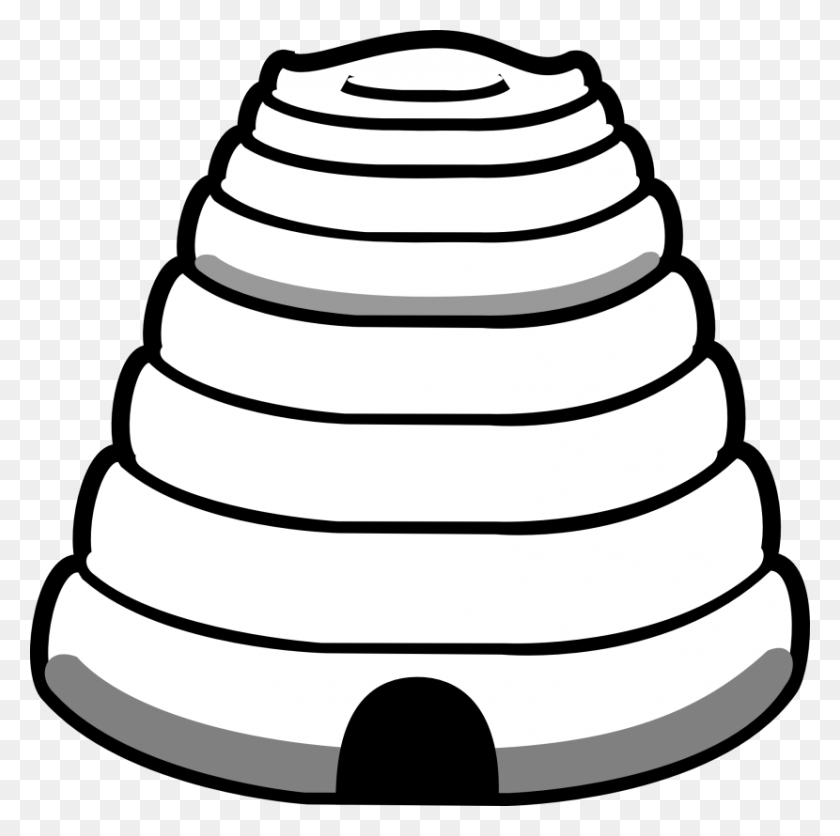 830x826 Best Beehive Clipart - Bee Hive PNG
