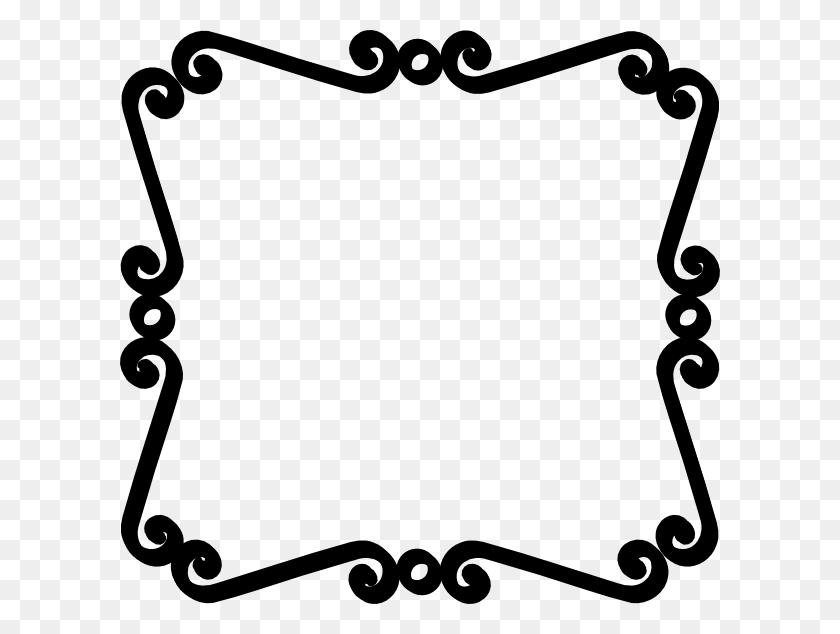 600x574 Best Black And White Borders - Wedding Border Clipart