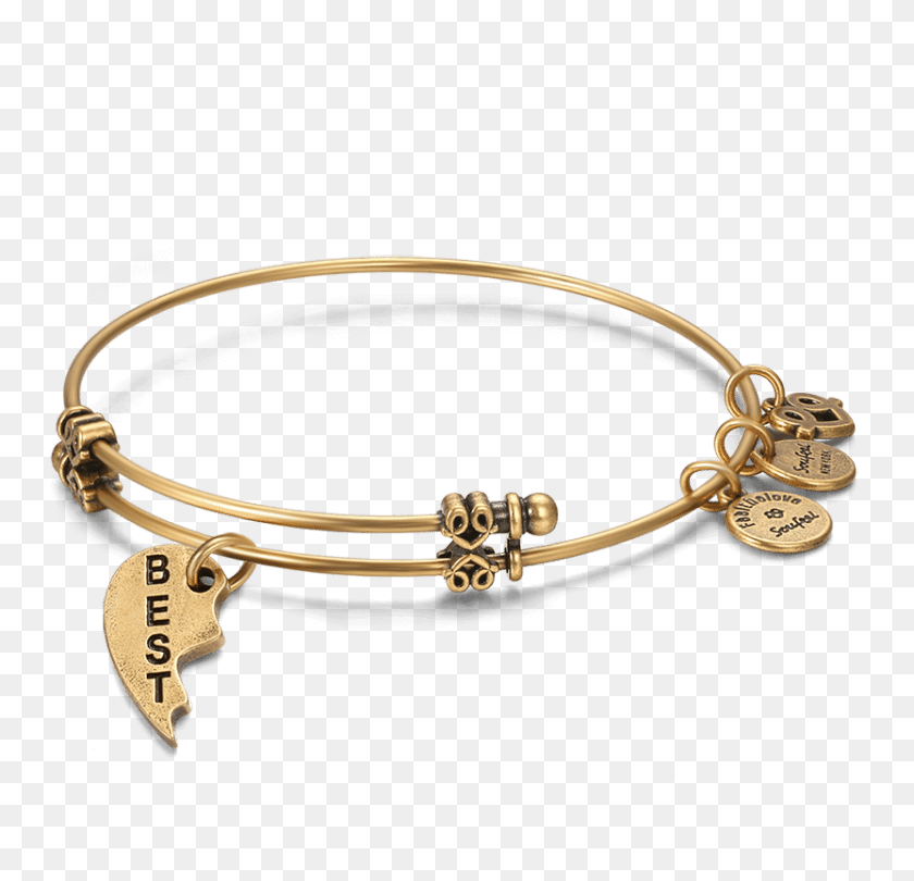750x750 Best Charm Bangle Gold Plated - Gold Plate PNG