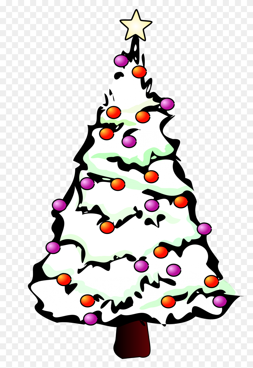1979x2950 Best Christmas Tree Clipart Black And White - Snowy Tree Clipart
