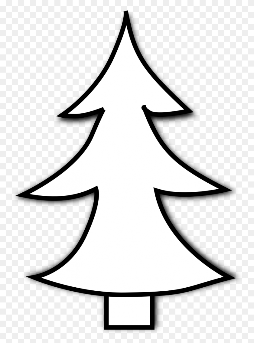 830x1143 Best Christmas Tree Clipart Black And White - Christmas Black And White Clipart