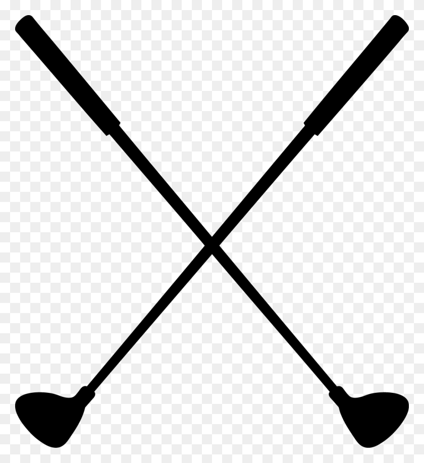 1050x1155 Best Crossed Golf Clubs - Softball Clipart Free