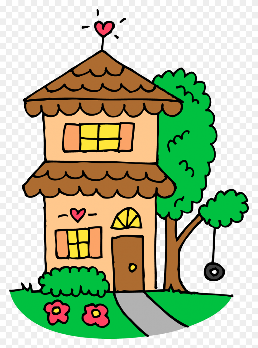 830x1140 Best Cute House Clipart - Treehouse Clipart
