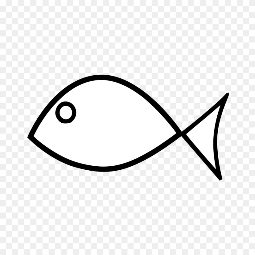 830x830 Best Fish Outline Clip Art - Transparent Fish Clipart