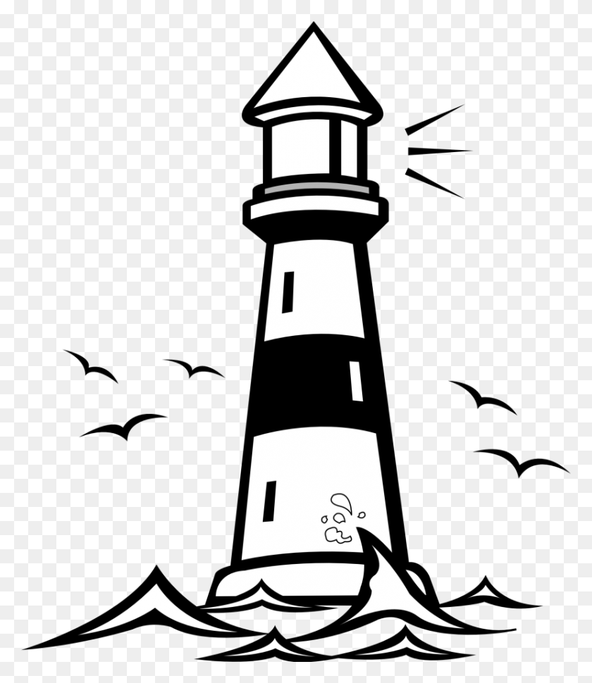 830x969 Best Lighthouse Clipart - Light Clipart Black And White