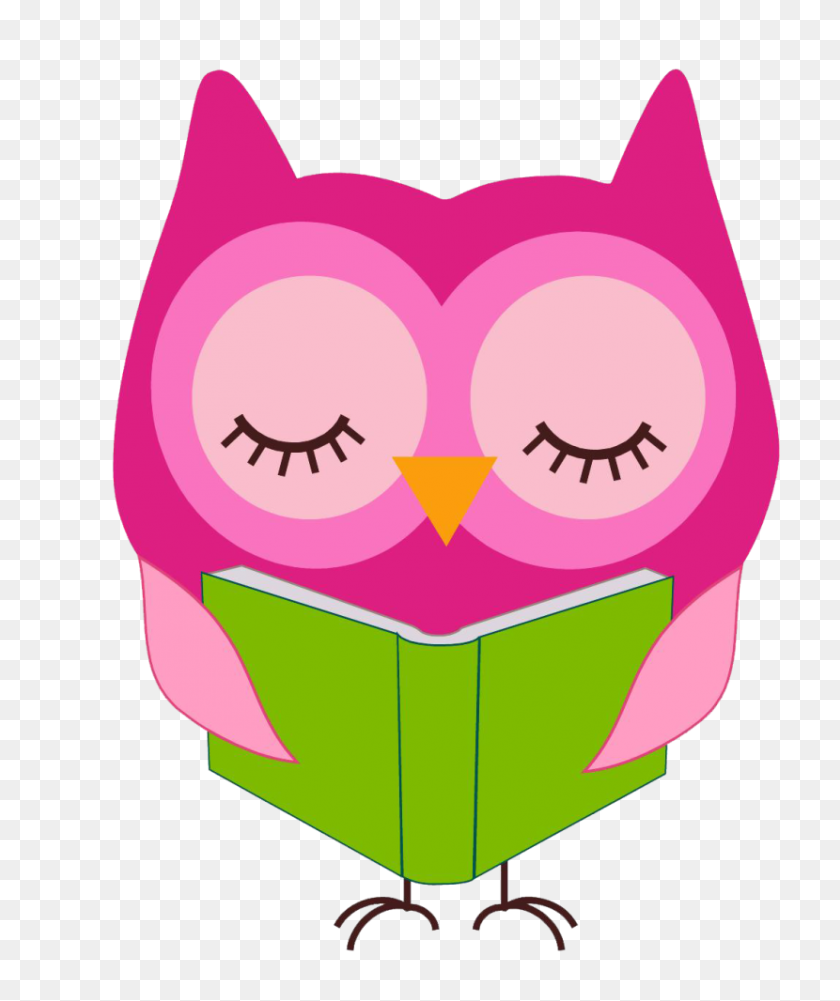 830x1002 Best Owl Reading Clipart - Reading Border Clipart