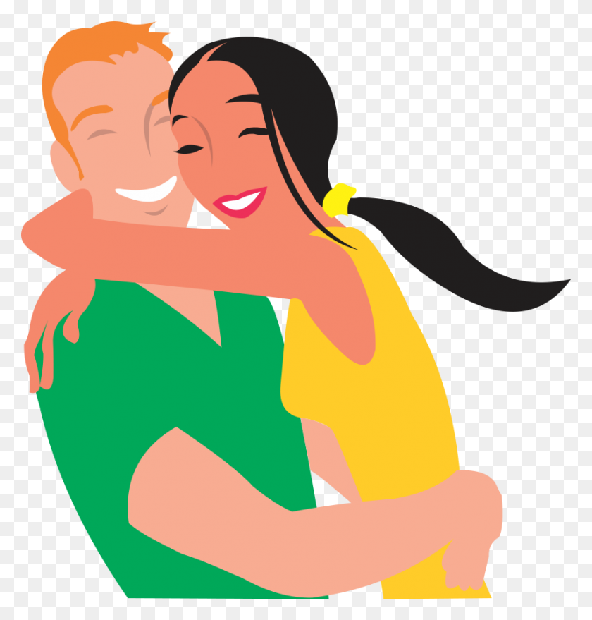 857x900 Best People In Love Clipart - Two People Clipart