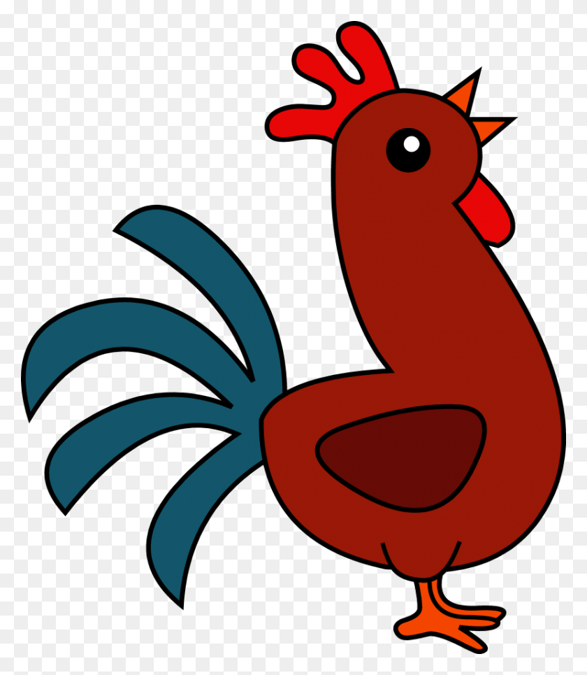 830x964 Best Rooster Clipart - Cute Chicken Clipart
