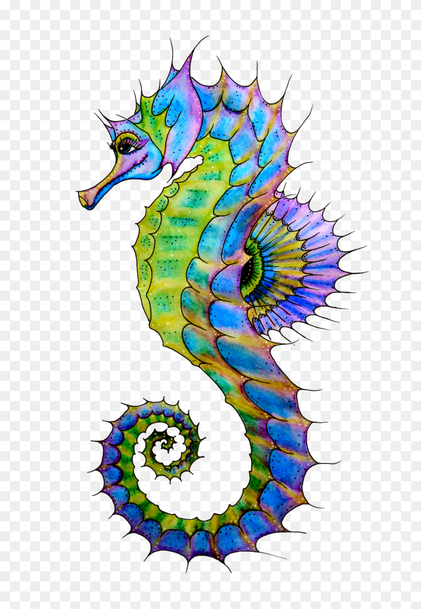 691x1155 Best Seahorse Clipart - Happy Holidays Clip Art Free