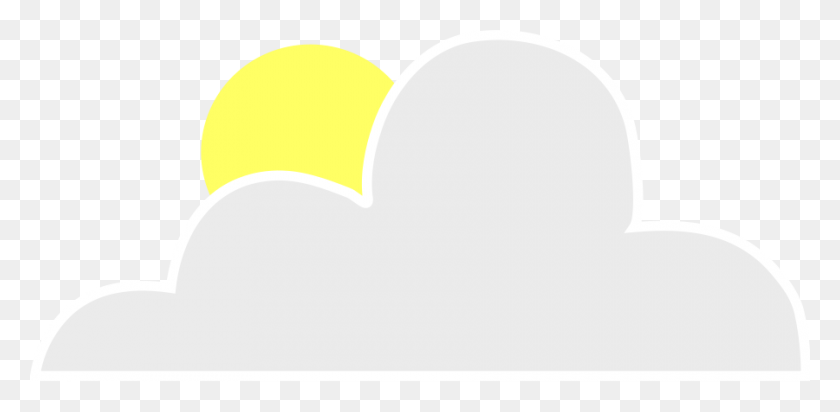 900x407 Best Sun And Clouds Clipart - Moon And Sun Clipart