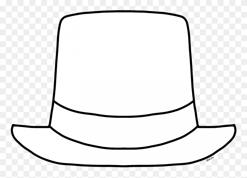 1600x1116 Best Top Hat Outline - Body Outline Clipart