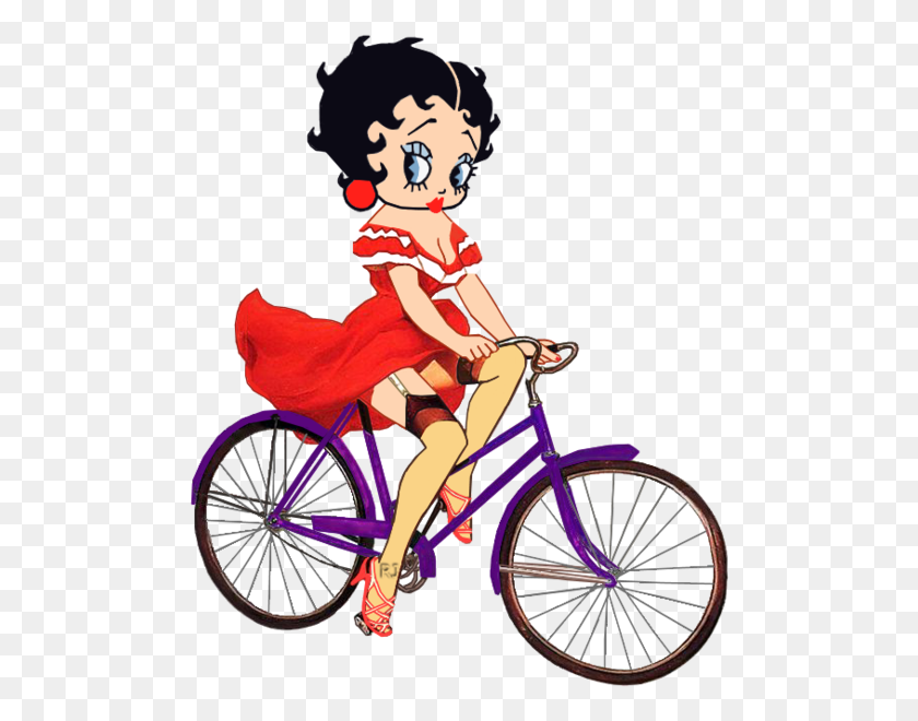 508x600 Betty Boop Bike - Betty Boop PNG