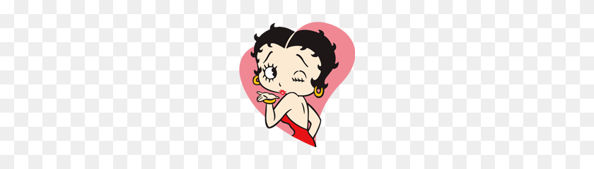 180x180 Betty Boop Line Sticker - Betty Boop PNG