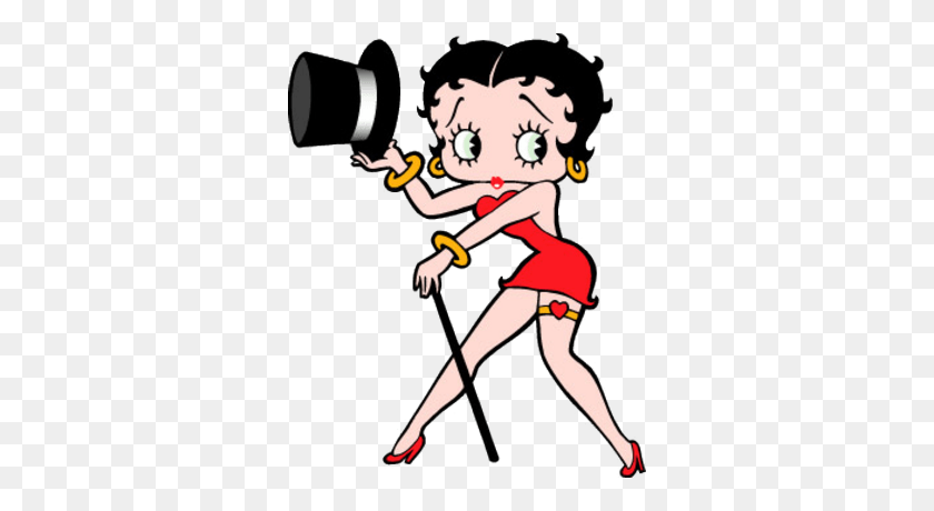 322x400 Betty Boop Top Hat Transparent Png - Betty Boop PNG