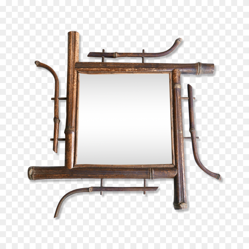 1457x1457 Скошенная, Квадратная Зеркальная Рамка Из Бамбука, Лет - Бамбуковая Рамка Png