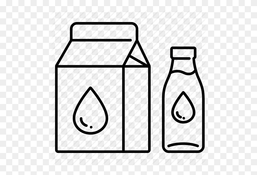 512x512 Напиток, Бутылка, Коробка, Еда, Молоко, Коробка Для Молока, Иконка Коробка Молока - Картинка Коробки Молока