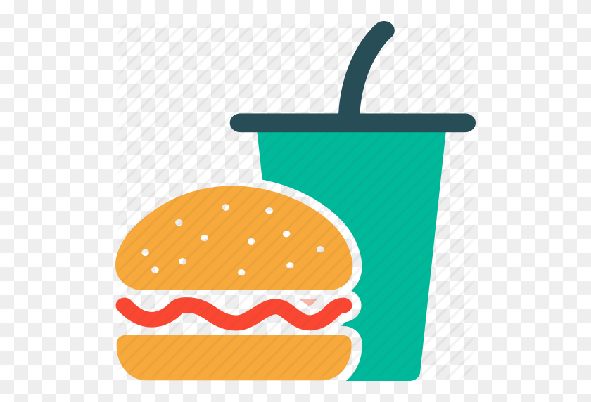 512x512 Beverage, Breakfast, Burger, Drink, Drink And Burger, Food Icon - Burger PNG
