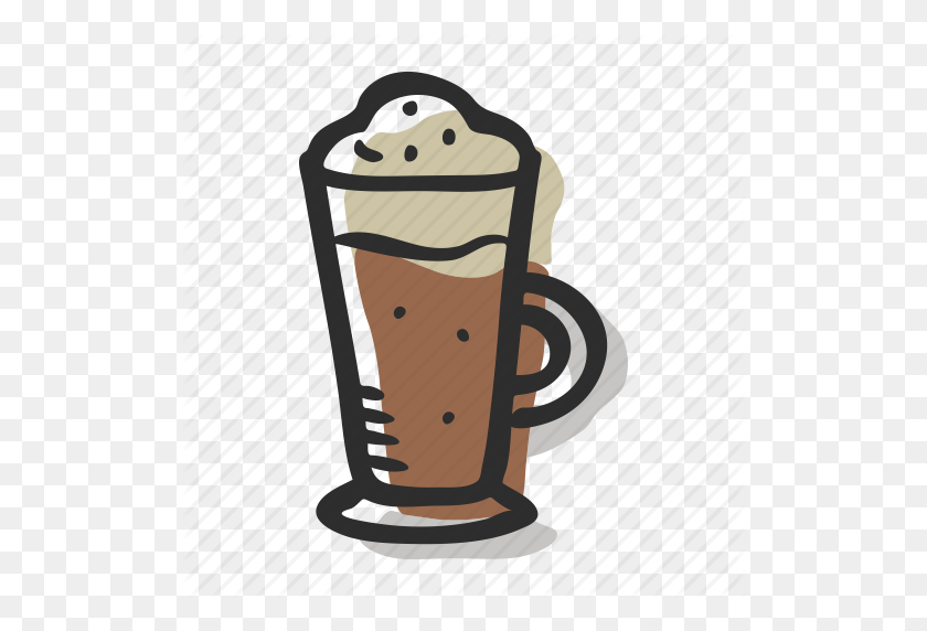 512x512 Beverage, Cappuccino, Coffee, Coffee Cup, Iced Cappuccino Icon - Frappuccino Clipart