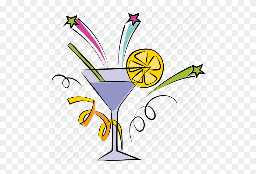 512x512 Beverage, Cocktail, Lemonade, Margarita, Mocktail, Party Drink Icon - Margarita Clipart PNG