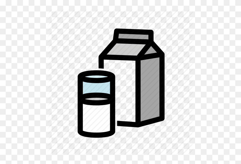 512x512 Напиток, Напиток, Стакан, Молоко, Коробка Для Молока, Значок Коробки Молока - Коробка Молока Png