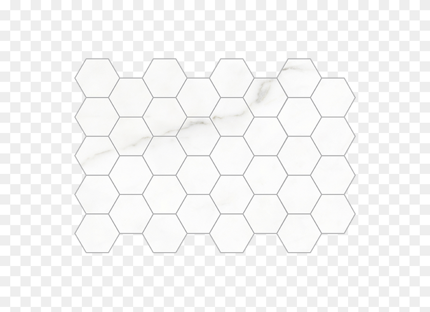 550x550 Bianco Mosaic - Hex Pattern PNG