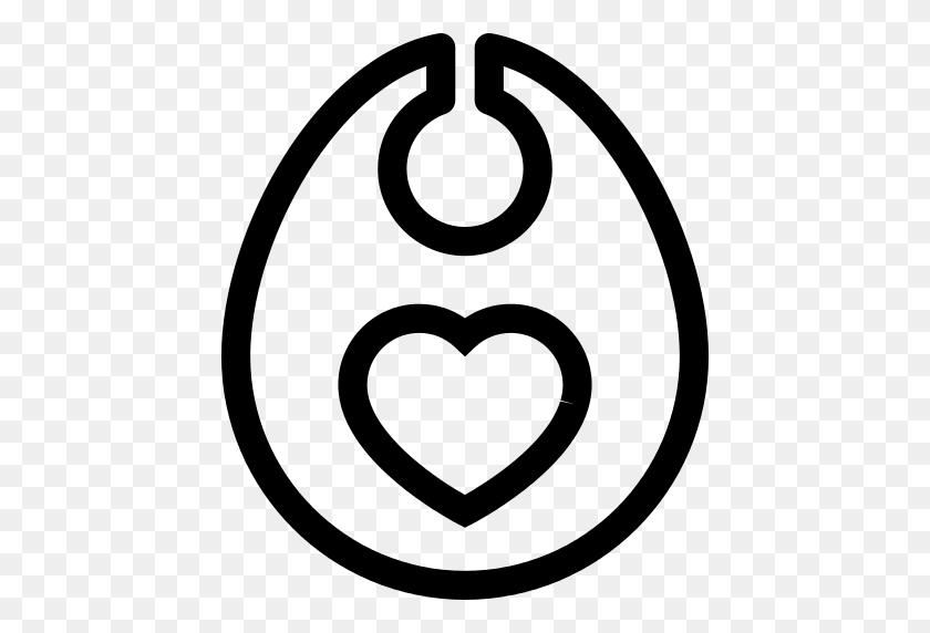 512x512 Bib With Heart Png Icon - Heart Outline PNG