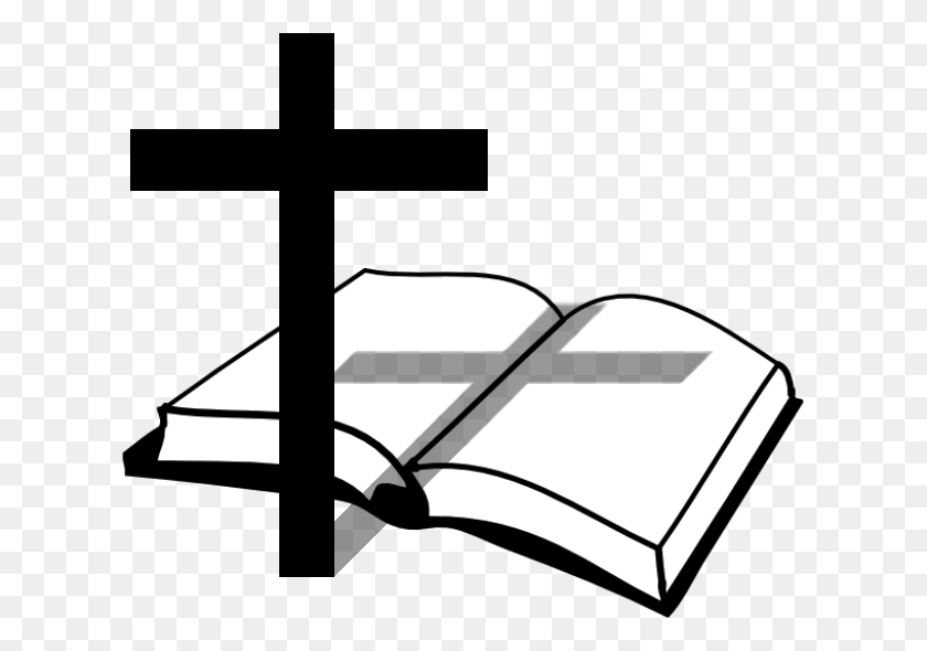 617x530 Bible Clipart Cross - Cross Outline Clipart