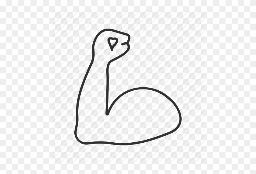 512x512 Bic Dominant, Flex, Согнутые Мышцы Bic, Сильные, Верхняя Часть Тела - Muscle Emoji Png