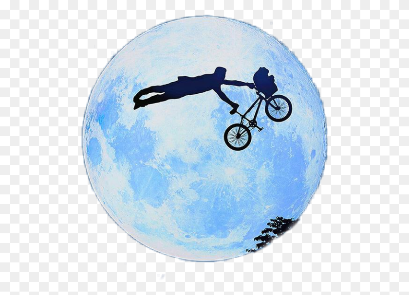 506x547 Bicycle Bicycling Cycling Cycle Moon Moonlight Moonremi - Moonlight PNG