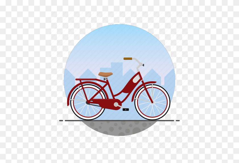 512x512 Bicycle, Bike, Circle, Girl's Bike, Women's Bike Icon - Tandem Bicycle Clipart