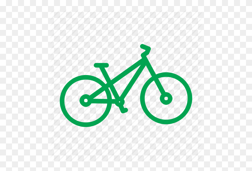 512x512 Bicicleta, Bicicleta, Ciclo, Ciclismo, Bicicleta De Montaña, Sendero, Icono De Viaje - Clipart De Bicicleta De Montaña