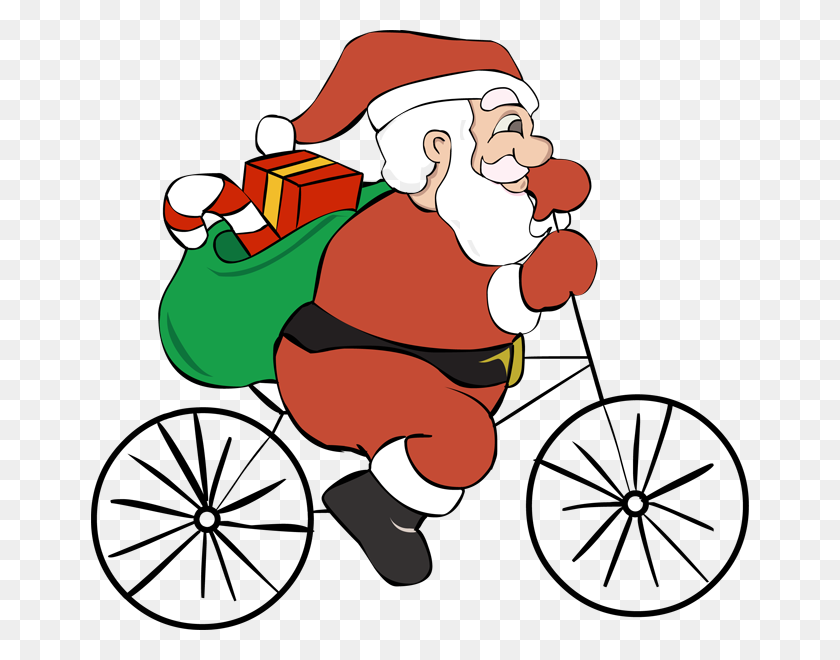 658x600 Велосипед Картинки Для Рождественских Развлечений На Рождество Хэллоуин - Тандем Велосипед Клипарт
