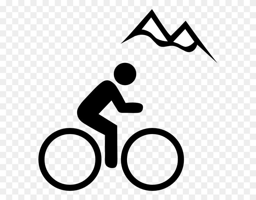 588x598 Bicycle Clipart Downhill - Momentum Clipart
