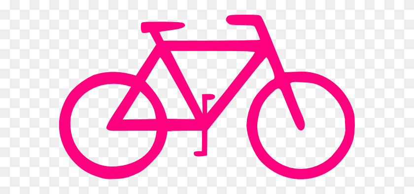 600x335 Велосипед Клипарт Розовый Велосипед - Розовая Рамка Клипарт