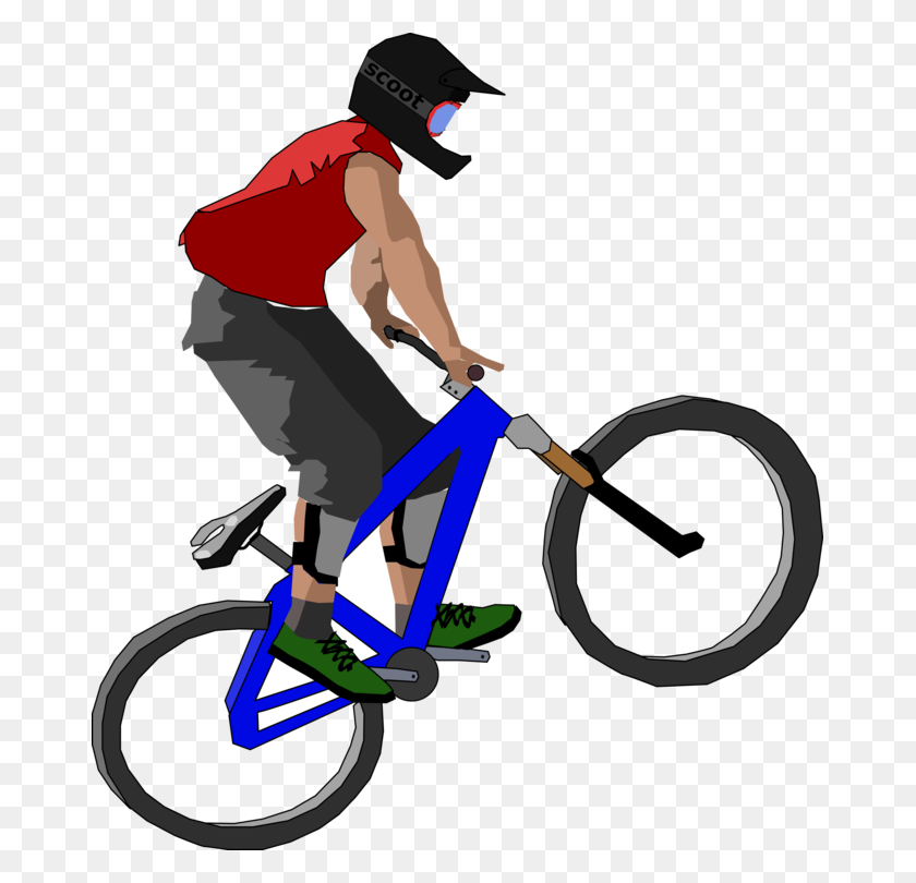671x750 Bicycle Cycling Motorcycle Bmx Bike - Motorcycle Rider Clipart