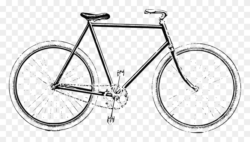 1401x750 Велосипедный Рисунок В Стиле Ретро Компьютерные Иконки Велоспорт - Винтажный Велосипед Клипарт