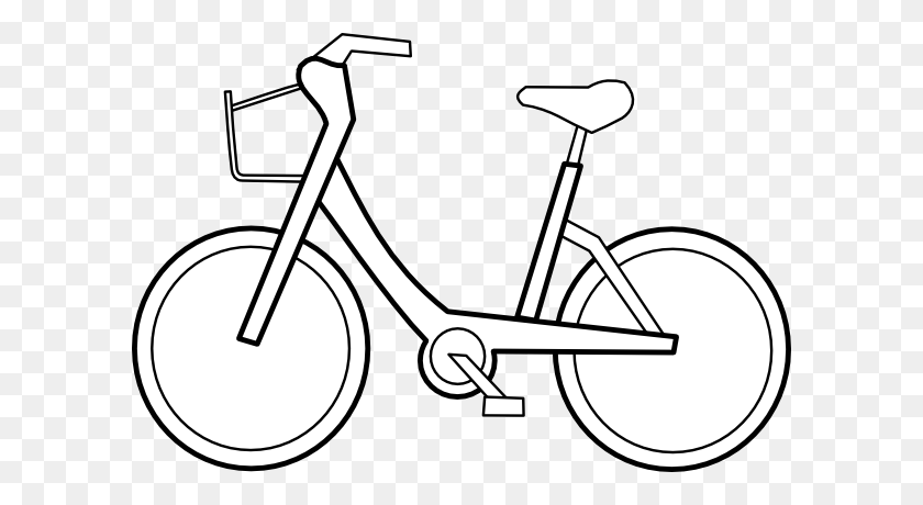 600x400 Bicycle Png, Clip Art For Web - Tire Clipart Black And White