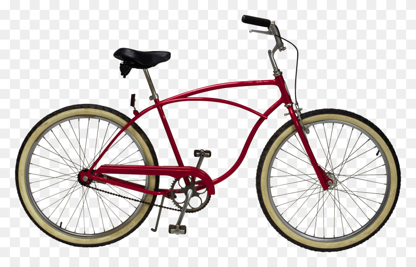 2317x1427 Bicycle Red Vintage Transparent Png - Cycle PNG