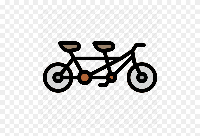 512x512 Bicicleta, Romántico, Deporte, Tándem, Icono De Transporte - Clipart De Bicicleta Tándem
