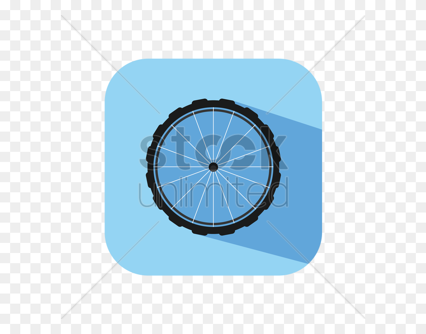 600x600 Bicycle Wheel Vector Image - Wheel And Axle Clipart