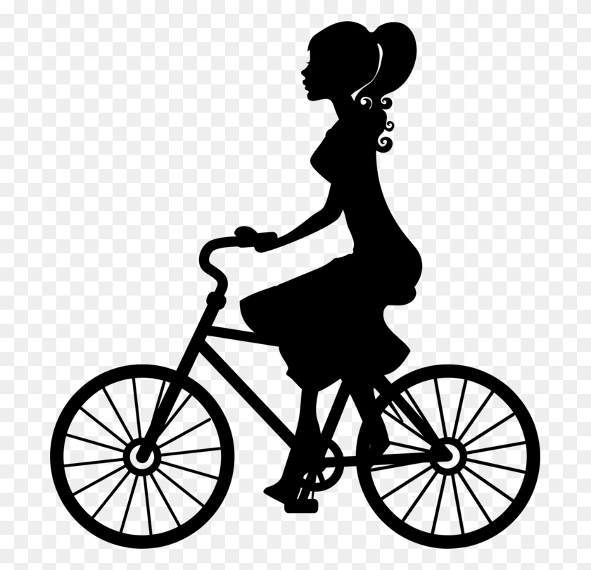 697x750 Велосипедные Колеса Велоспорт Силуэт Пенни Фартинг - Пенни Клипарт Черный И Белый
