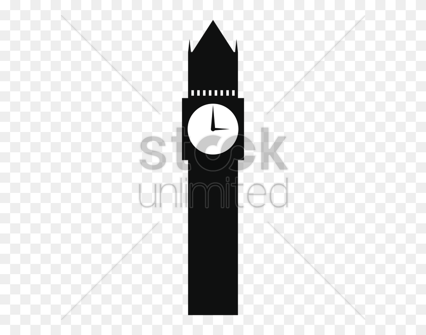 600x600 Big Ben Clock Tower Vector Image - Clock Tower Clipart