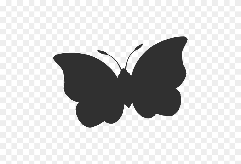 512x512 Big Butterfly Flying Silhouette - Butterfly Silhouette PNG