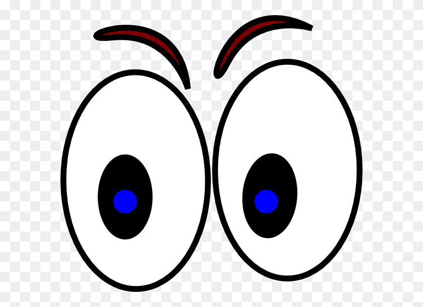 600x550 Big Cartoon Eyes Animated Blue Cartoon Eyes Clip Art - Injury Clipart