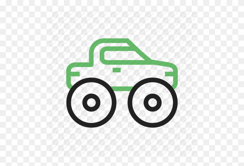 512x512 Big, Drive, Monster, Offroad, Race, Truck, Vehicle Icon - Monster Truck PNG