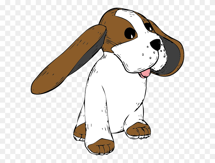600x575 Big Earred Dog Clip Art - Bulldog Puppy Clipart