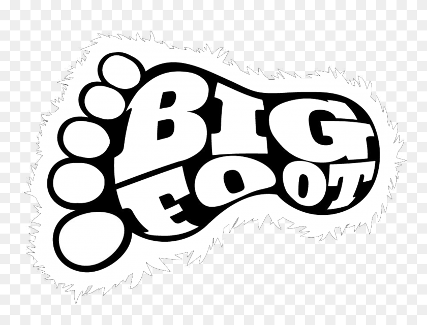 2598x1933 Клипарт Big Foot - Черно-Белый Клипарт