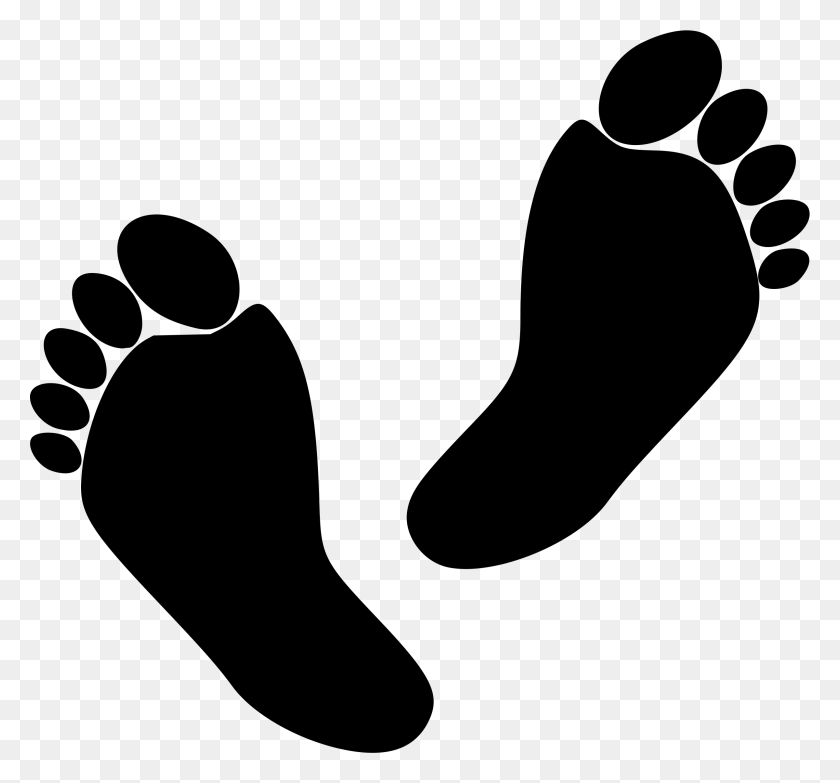 2400x2225 Big Foot Clipart Barefeet - Walking Feet Clipart