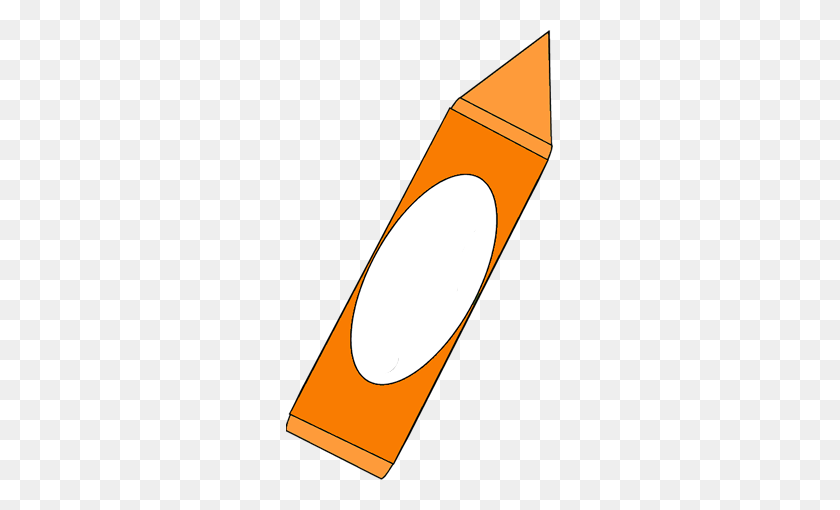 267x450 Big Orange Crayon Colors Teaching Colors Clip Art - Sharp Pencil Clipart