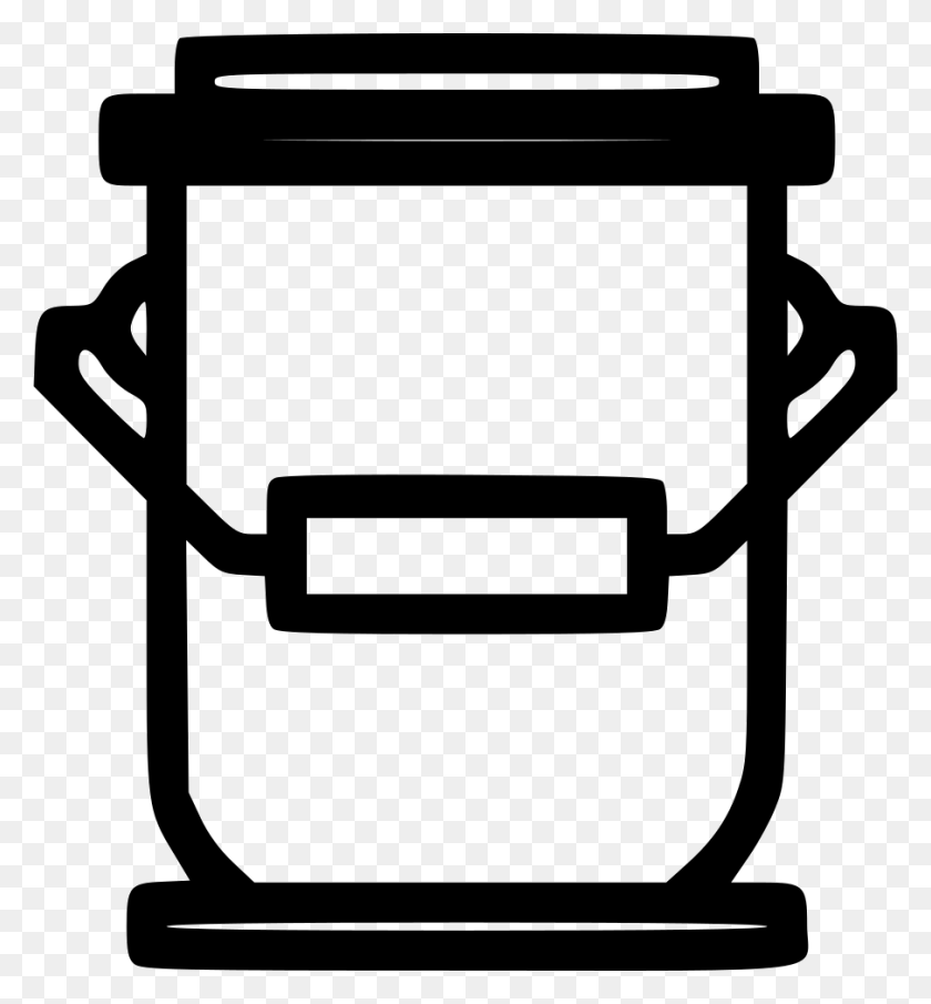 904x980 Big Paint Bucket Front Png Icon Free Download - Paint Bucket PNG